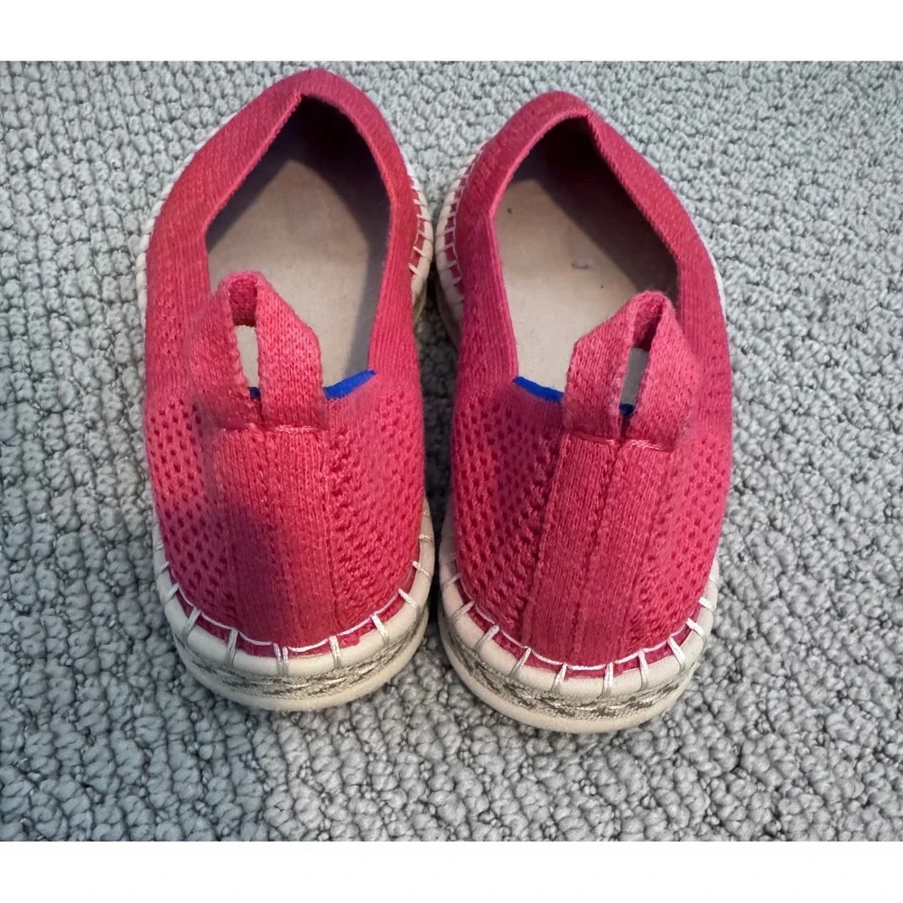 Rothy's‎ The Espadrille Flats Red Hot Size 6 Jute Midsole No Ankle Laces
